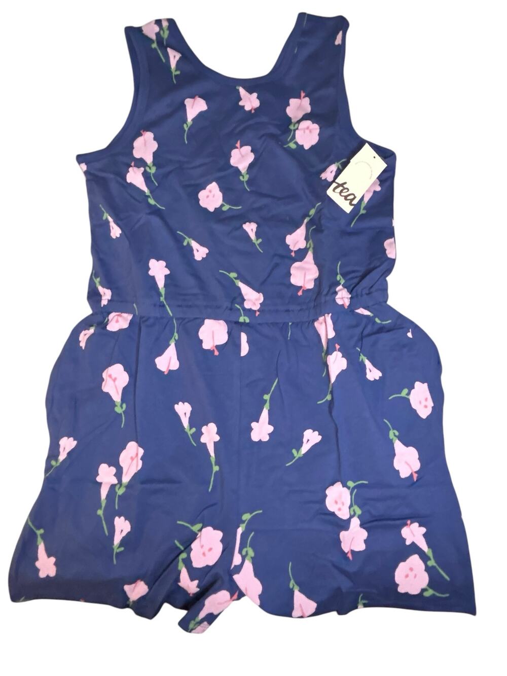 NEW Tea collection reversible romper inca floral romper size 16